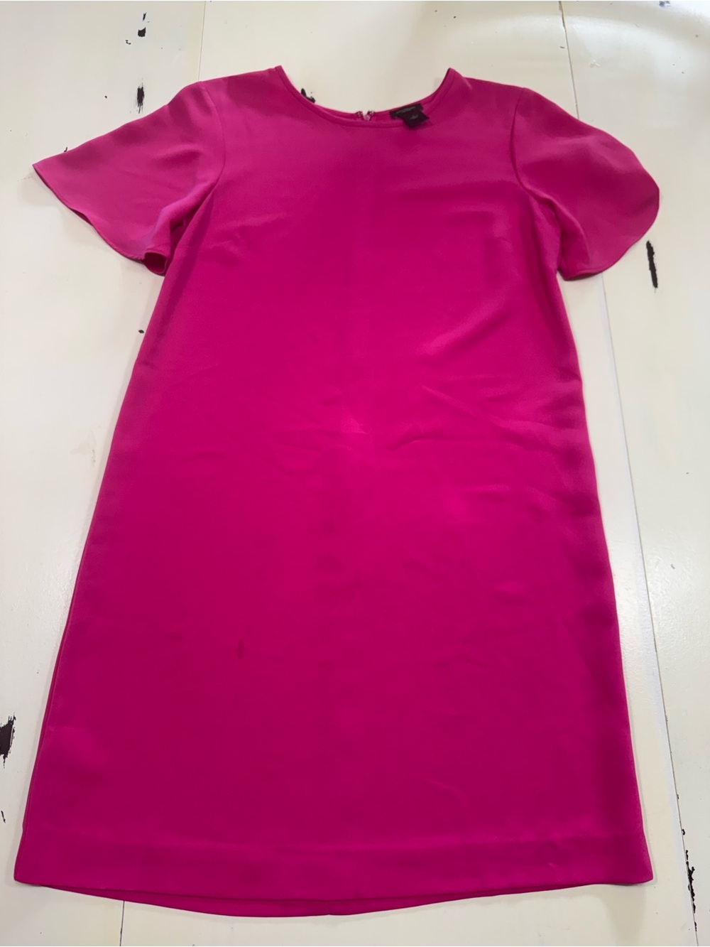 Ann Taylor Factory Magenta Flutter Sleeve Shift Dress (Size 4)